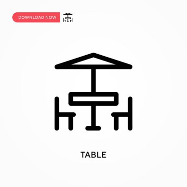 Tablo Basit vektör simgesi. Web sitesi veya mobil uygulama için modern, basit düz vektör çizimi