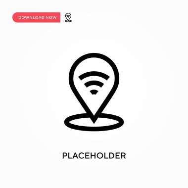 Yer Tutucu Basit vektör simgesi. Web sitesi veya mobil uygulama için modern, basit düz vektör çizimi