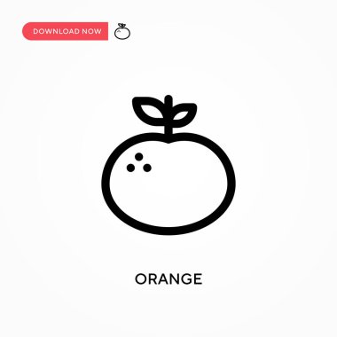 Turuncu Basit vektör simgesi. Web sitesi veya mobil uygulama için modern, basit düz vektör çizimi