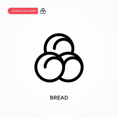 Ekmek Basit vektör simgesi. Web sitesi veya mobil uygulama için modern, basit düz vektör çizimi