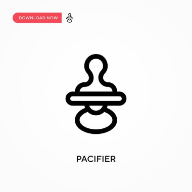 Emzik Basit vektör simgesi. Web sitesi veya mobil uygulama için modern, basit düz vektör çizimi
