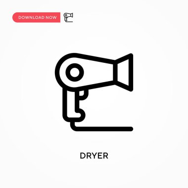 Kurutucu Basit vektör simgesi. Web sitesi veya mobil uygulama için modern, basit düz vektör çizimi