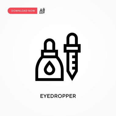 Göz damlası basit vektör simgesi. Web sitesi veya mobil uygulama için modern, basit düz vektör çizimi