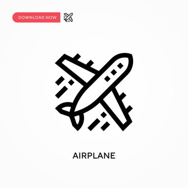 Basit uçak vektör simgesi. Web sitesi veya mobil uygulama için modern, basit düz vektör çizimi
