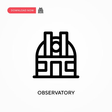 Gözlemevi Basit vektör simgesi. Web sitesi veya mobil uygulama için modern, basit düz vektör çizimi