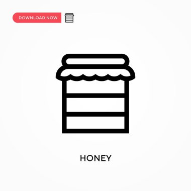 Bal Basit vektör simgesi. Web sitesi veya mobil uygulama için modern, basit düz vektör çizimi