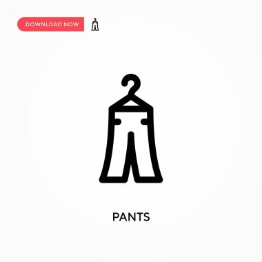 Pantolon basit vektör simgesi. Web sitesi veya mobil uygulama için modern, basit düz vektör çizimi