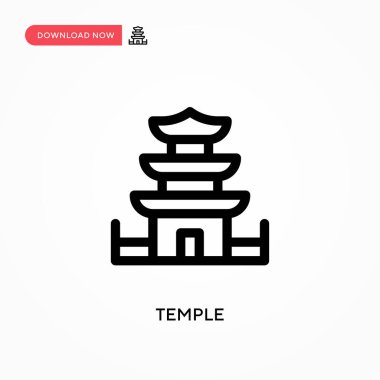 Temple Simple vektör simgesi. Web sitesi veya mobil uygulama için modern, basit düz vektör çizimi