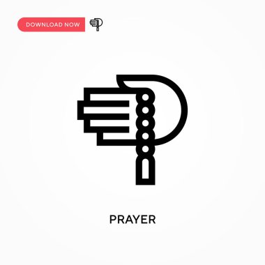 Dua basit vektör simgesi. Web sitesi veya mobil uygulama için modern, basit düz vektör çizimi