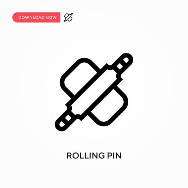 Yuvarlanan pin basit vektör simgesi. Web sitesi veya mobil uygulama için modern, basit düz vektör çizimi