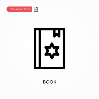 Kitap Basit vektör simgesi. Web sitesi veya mobil uygulama için modern, basit düz vektör çizimi