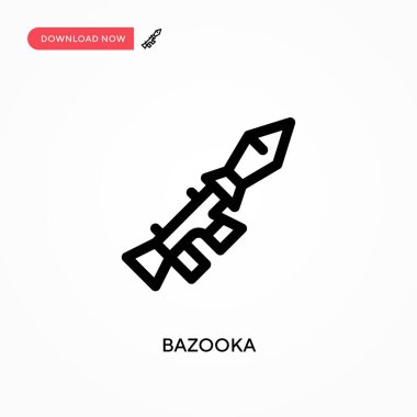 Bazuka Basit vektör simgesi. Web sitesi veya mobil uygulama için modern, basit düz vektör çizimi