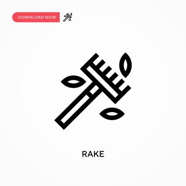 Basit vektör simgesi tırmıkla. Web sitesi veya mobil uygulama için modern, basit düz vektör çizimi