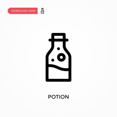 İksir basit vektör simgesi. Web sitesi veya mobil uygulama için modern, basit düz vektör çizimi