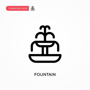 Fountain Basit vektör simgesi. Web sitesi veya mobil uygulama için modern, basit düz vektör çizimi