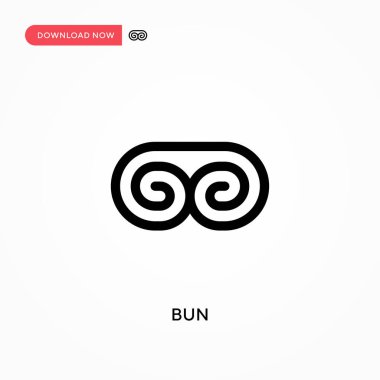 Bun Basit vektör simgesi. Web sitesi veya mobil uygulama için modern, basit düz vektör çizimi