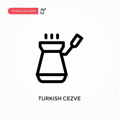 Türk cezve Basit vektör simgesi. Web sitesi veya mobil uygulama için modern, basit düz vektör çizimi