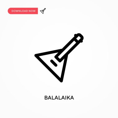 Balalaika Basit vektör simgesi. Web sitesi veya mobil uygulama için modern, basit düz vektör çizimi