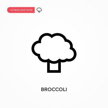 Brokoli basit vektör simgesi. Web sitesi veya mobil uygulama için modern, basit düz vektör çizimi