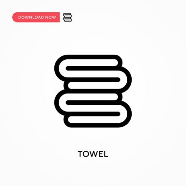 Havlu Basit vektör simgesi. Web sitesi veya mobil uygulama için modern, basit düz vektör çizimi