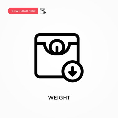 Ağırlık Basit vektör simgesi. Web sitesi veya mobil uygulama için modern, basit düz vektör çizimi