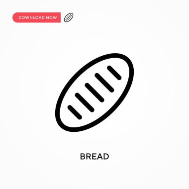 Ekmek Basit vektör simgesi. Web sitesi veya mobil uygulama için modern, basit düz vektör çizimi