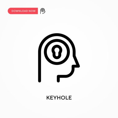 Anahtar deliği Basit vektör simgesi. Web sitesi veya mobil uygulama için modern, basit düz vektör çizimi