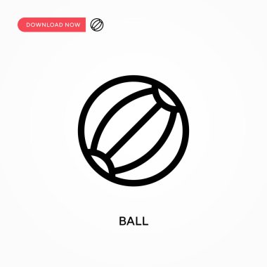 Basit top vektör simgesi. Web sitesi veya mobil uygulama için modern, basit düz vektör çizimi