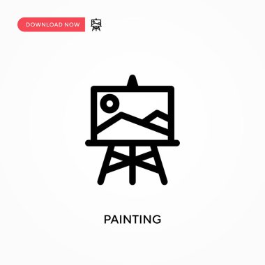 Basit vektör simgesi boyanıyor. Web sitesi veya mobil uygulama için modern, basit düz vektör çizimi