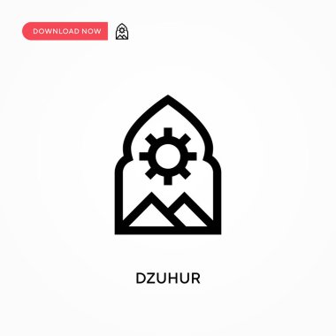 Dzuhur Basit vektör simgesi. Web sitesi veya mobil uygulama için modern, basit düz vektör çizimi
