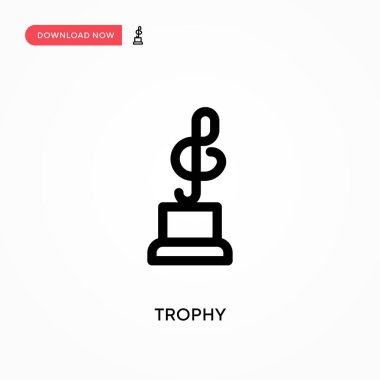 Kupa basit vektör simgesi. Web sitesi veya mobil uygulama için modern, basit düz vektör çizimi