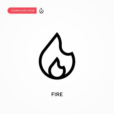 Basit vektör simgesini ateşle. Web sitesi veya mobil uygulama için modern, basit düz vektör çizimi