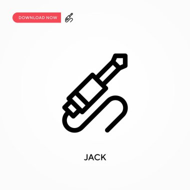 Jack Basit vektör simgesi. Web sitesi veya mobil uygulama için modern, basit düz vektör çizimi