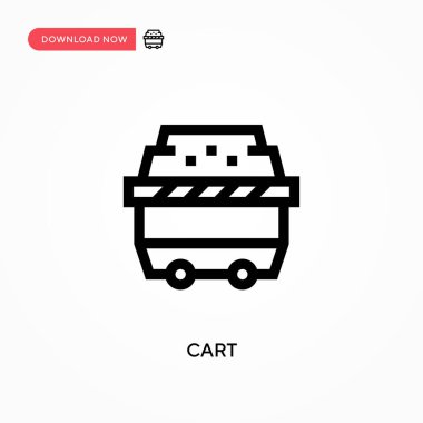 Basit Cart vektör simgesi. Web sitesi veya mobil uygulama için modern, basit düz vektör çizimi