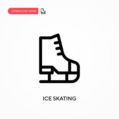 Buz pateni basit vektör ikonu. Web sitesi veya mobil uygulama için modern, basit düz vektör çizimi