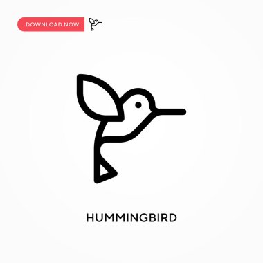 Sinekkuşu basit vektör simgesi. Web sitesi veya mobil uygulama için modern, basit düz vektör çizimi