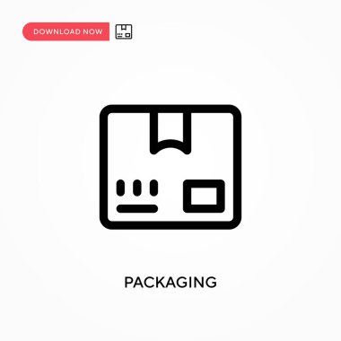 Basit vektör simgesi paketleniyor. Web sitesi veya mobil uygulama için modern, basit düz vektör çizimi