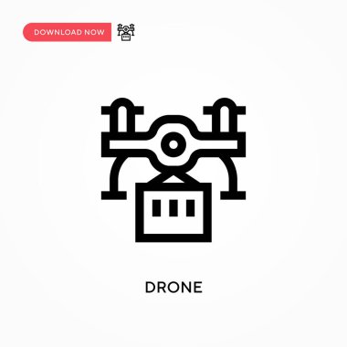 Drone Basit vektör simgesi. Web sitesi veya mobil uygulama için modern, basit düz vektör çizimi