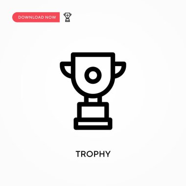 Kupa basit vektör simgesi. Web sitesi veya mobil uygulama için modern, basit düz vektör çizimi