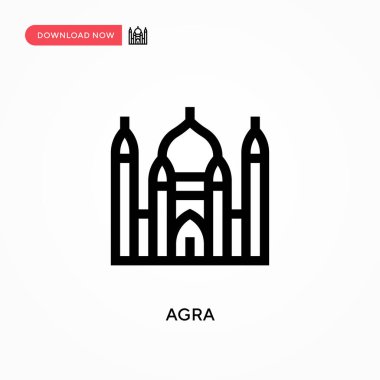 Agra Basit vektör simgesi. Web sitesi veya mobil uygulama için modern, basit düz vektör çizimi