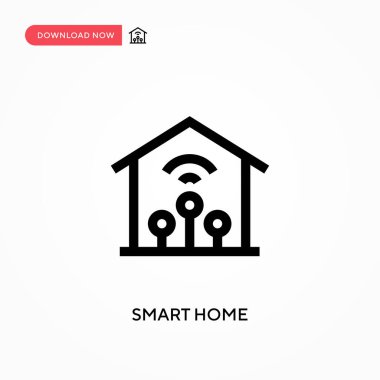 Akıllı ev Basit vektör simgesi. Web sitesi veya mobil uygulama için modern, basit düz vektör çizimi
