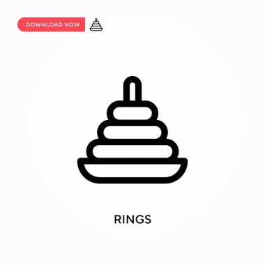 Halkalar basit vektör simgesi. Web sitesi veya mobil uygulama için modern, basit düz vektör çizimi