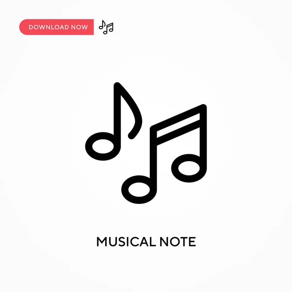 Müzik Notası Basit Vektör Simgesi Web Sitesi Veya Mobil Uygulama — Stok Vektör
