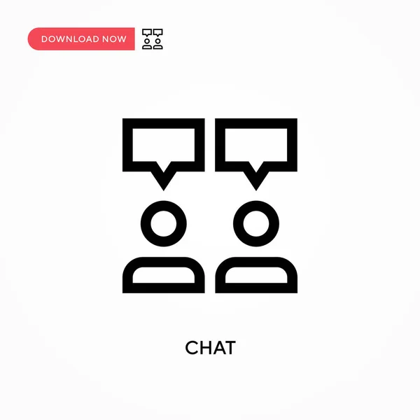 Chat Icono Vector Simple Moderno Simple Ilustración Vector Plano Para — Vector de stock