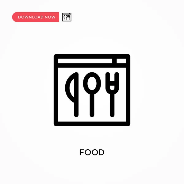 Essen Einfaches Vektor Symbol Moderne Einfache Flache Vektordarstellung Für Website — Stockvektor