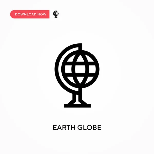 Globo Terra Ícone Vetorial Simples Ilustração Vetorial Plana Moderna Simples — Vetor de Stock
