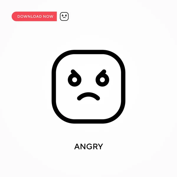 Kızgın Basit Vektör Simgesi Web Sitesi Veya Mobil Uygulama Için — Stok Vektör