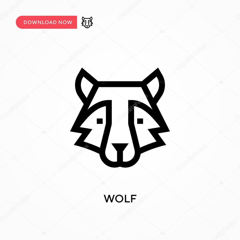 Wolf Simple vector icon. Modern, simple flat vector illustration for web site or mobile app