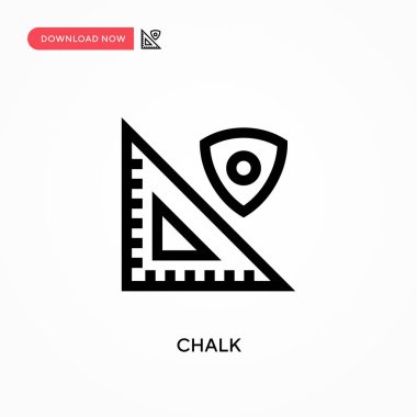 Tebeşir Basit vektör simgesi. Web sitesi veya mobil uygulama için modern, basit düz vektör çizimi