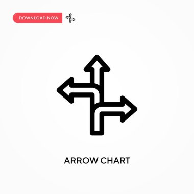 Ok grafiği basit vektör simgesi. Web sitesi veya mobil uygulama için modern, basit düz vektör çizimi